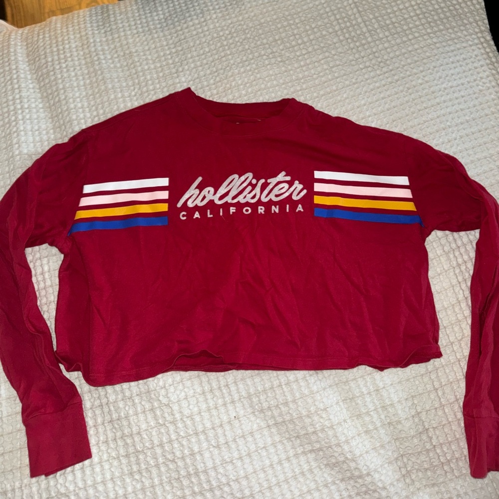 Hollister Long sleeve cropped t shirt size xs